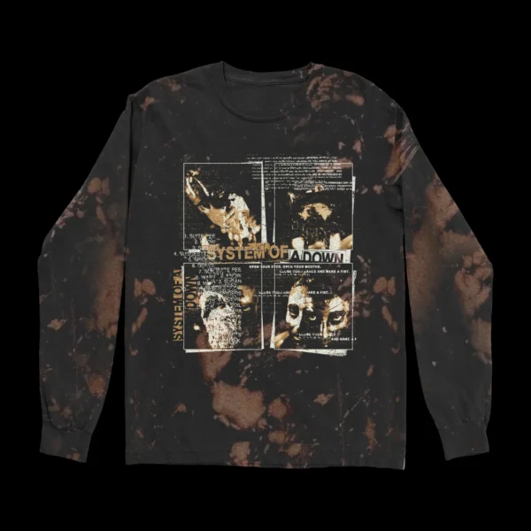 Self-Titled Painted Faces Bleach-Dye Longsleeve